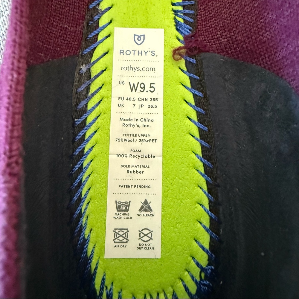 Rothy's Aubergine Merino Points - Picture 5 of 5